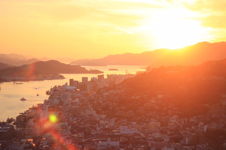 浄土寺山不動岩からの夕景