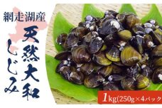 ＜網走湖産＞天然大和しじみ　1kg (250g×4パック) ABAI019