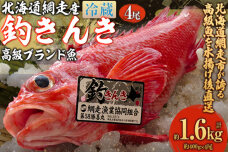 【網走産】高級ブランド釣きんき 4尾【冷蔵】（2025年5月15日より順次発送）  ABJ018