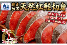 天然 紅鮭切り身（半身分　2切れ×5～6パック）  ABB141