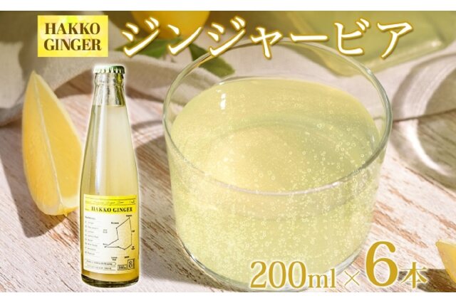 ふるさと納税 「北海道 自家製 ジンジャービア 200ml×6本 HAKKO GINGER