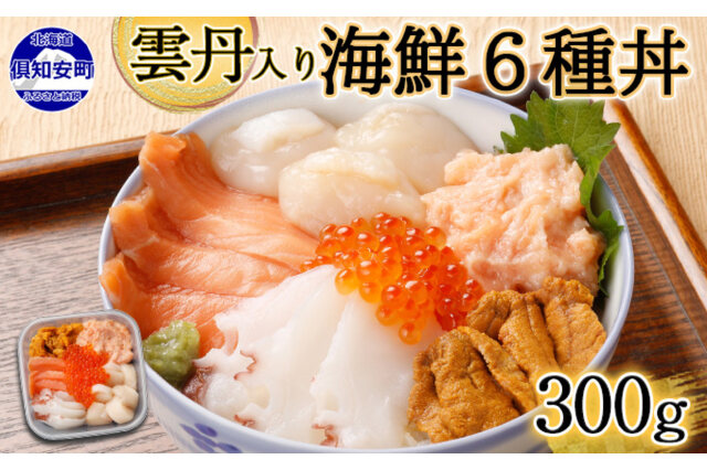 ふるさと納税 「【北海道】厳選 6種 海鮮丼 セット ≪雲丹 入り≫ 300g前後 2人前」 北海道倶知安町 - ふるさと納税の「ふるさとぷらす」