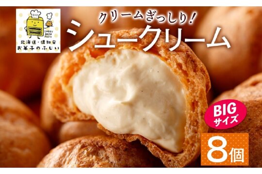 北海道 シュークリーム 2個入り×4袋 計8個 個包装 カスタード クリーム 57460978