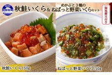 無地熨斗 北海道産 秋鮭いくら ねばっと野菜いくら 各150g 計2個　5746-1062