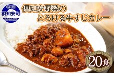 北海道 倶知安 牛すじカレー 200g 20個  中辛 レトルト食品 加工品 5746-1103