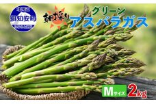 北海道 アスパラガス グリーン 2kg セット Mサイズ 朝採り ギフト 産地直送　57461345