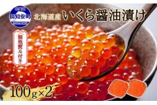 無地熨斗 北海道産 いくら醤油漬け 100g×2パック 計200g 小分け パック イクラ 海鮮