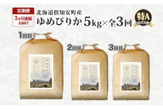 ふるさと納税 「北海道 定期便 3ヵ月連続 令和5年産 倶知安町産 ゆめ