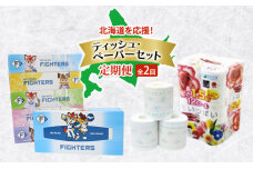 北海道を応援！ ティッシュ・ペーパーセット 全2回　ボックスティッシュ ダブル　57462047