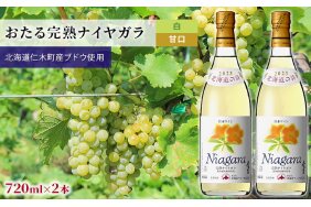 ふるさと納税 「白ワイン720ml×2本「おたる完熟ナイヤガラ」（白/甘口） 北海道 仁木町［JA新おたる］【 ブド」 北海道仁木町 -  ふるさと納税の「ふるさとぷらす」