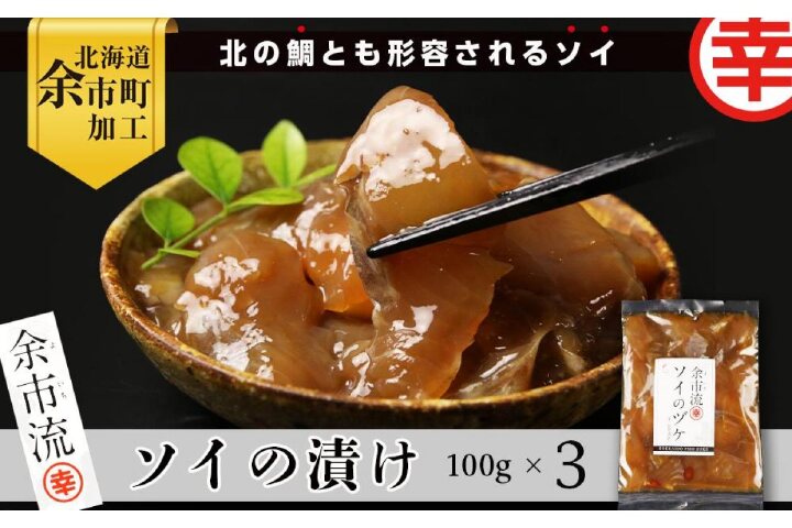 ふるさと納税 北海道余市町加工 余市流 ソイの漬け 100g 3袋 北海道余市町 ふるさと納税の ふるさとぷらす