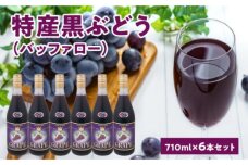 黒ぶどう（バッファロー）100％ジュース710ｍｌ×6本セット_Y018-0056