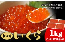 余市産 いくら 500g × 2 1kg 北海道産 冷凍 鮭いくら 冷凍いくら _Y020-0706