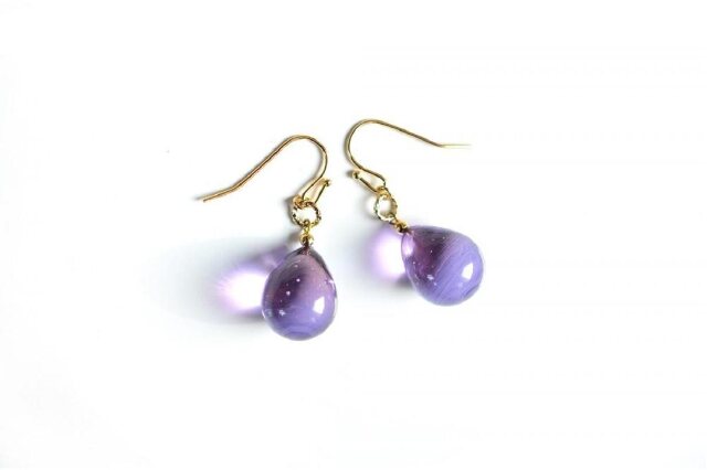 Anticò ✰ さま専用♡purple winter ピアス イヤリング ふるさと納税 「【Soukore】ガラス・トワイライトカラーピアス