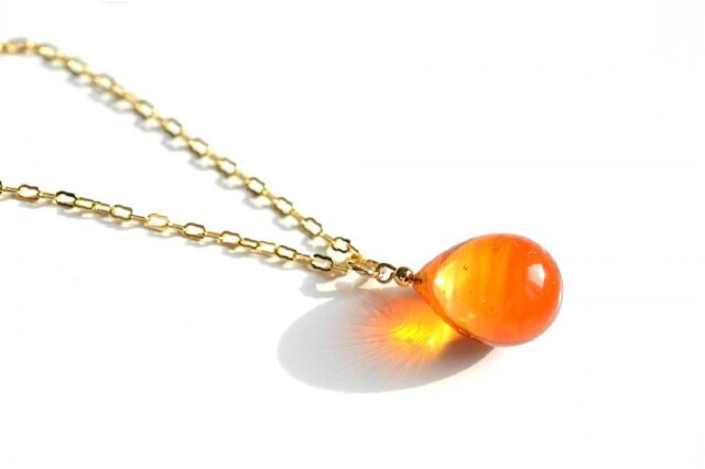 ふるさと納税 「【Soukore】ガラスアクセサリー・夕やけカラー