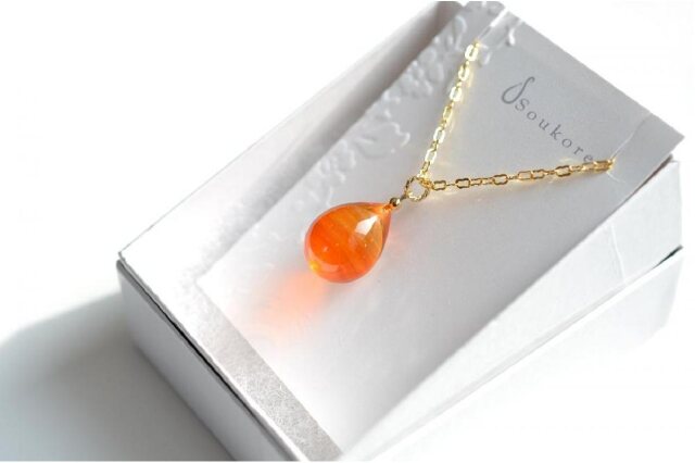 アクセサリー orange ふるさと納税 「【Soukore】ガラスアクセサリー・夕やけカラー