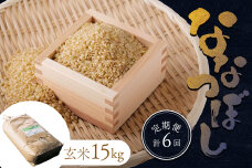 食味ランキング「特A」ななつぼし玄米定期便(15kg×6回)【隔月】【1101105】