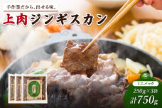 大畠精肉店の上肉じんぎすかんミニパック250g×3袋（計750g）【13022】