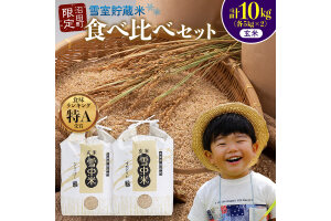 【先行予約】令和7年産 特Aランク米 食べ比べセット 玄米10kg（ゆめぴりか・ななつぼし各5kg）