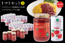トマトセットB（トマトジュース加塩缶×60本・トマトケチャップ×6個） n-0059