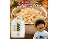 令和8年産【定期便隔月3ヶ月】ななつぼし 玄米 20kg【11月発送】 nr-2504