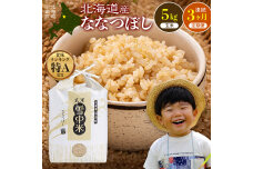 令和8年産【定期便3ヶ月】ななつぼし 玄米 5kg(5kg×1袋)【6月発送】 nr-2453