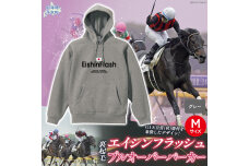 【エイシンフラッシュ】(グレー）プルオーバーパーカー裏起毛_Mサイズ BRTV027-2