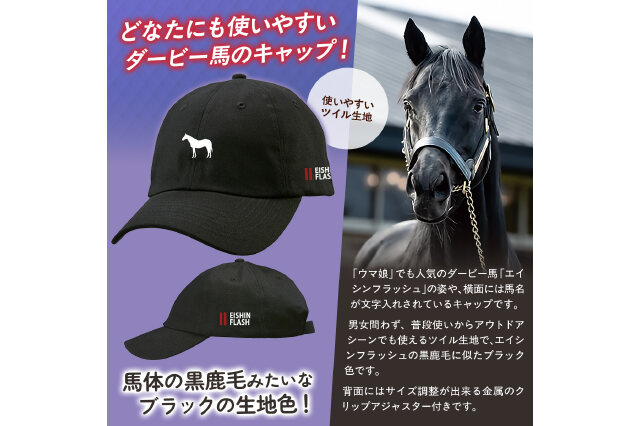 【期限切れ単勝馬券】　日本ダービー　エイシンフラッシュ　ウマ娘　他全頭 ふるさと納税 「【エイシンフラッシュ】キャップ BRTV028」 北海道平取