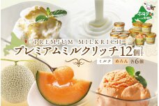 べつかいのアイスクリーム屋さんプレミアムミルクリッチ12個（ミルク/めろん各6個）(AP-02)