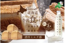 北海道 牛乳食パン 2斤×3本【be115-0881】