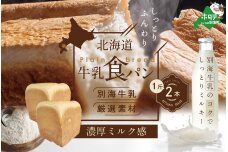 北海道 牛乳食パン 1斤×2本【be115-0876】
