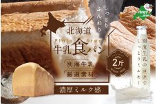 北海道 牛乳食パン 2斤×1本【be115-0877】