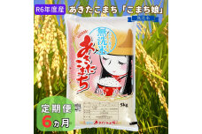 定期便 令和5年産 『こまち娘』あきたこまち 無洗米  5kg×1袋6ヶ月連続発送（合計30kg）