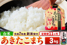 《令和7年産 新米受付》《定期便11ヶ月》【白米】秋田県産 あきたこまち 3kg 秋田…|10428
