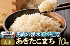 ＜新米受付＞令和7年産 あきたこまち 玄米 男鹿の湧水 滝の頭米 10kg 秋田県 男…|10275