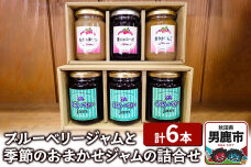 ブルーベリージャムと季節のおまかせジャムの詰合せ（合計6本）男鹿ぶるーべりーガーデン …|10205