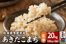 令和6年産 あきたこまち 玄米 20kg（10kg×2袋）吉運商店 秋田県 男鹿市 お…|10037
