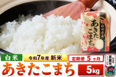 《定期便5ヶ月》令和7年産 新米 【白米】秋田県産 あきたこまち 5kg|10626