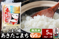 令和7年産《定期便5ヶ月》『こまち娘』あきたこまち 無洗米（5kg×1袋） 吉運商店 …|11045