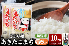 令和7年産《定期便5ヶ月》『こまち娘』あきたこまち 無洗米 10kg（5kg×2袋）吉…|11053
