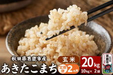 令和7年産《定期便2ヶ月》あきたこまち 玄米 20kg（10kg×2袋） 吉運商店 秋…|11108
