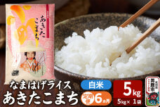 令和7年産《定期便6ヶ月》『なまはげライス』あきたこまち 白米 （5kg×1袋） 吉運…|11129