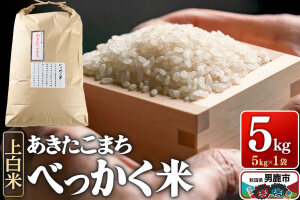 あきたこまち べっかく米 （上白米） 5kg 《令和7年産》 男鹿ファーム直売所 秋田…|11339