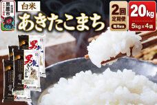 【定期便2ヶ月】 あきたこまち 精米（白米）20kg（5kg×4袋）令和7年産 秋田食…|11871