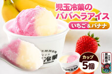 児玉冷菓のババヘラアイス カップ 【いちご＆バナナ5個 】 秋田県 男鹿市 児玉冷菓 …|11917
