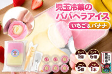 児玉冷菓のババヘラアイス アイスタッパ＆バラ盛りカップ 【いちご＆バナナ 1000ml…|11914