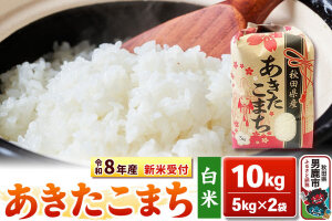 《令和8年産 新米受付》【白米】秋田県産 あきたこまち 10kg（5kg×2袋）秋田県…|10355