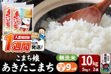 令和8年産新米《定期便9ヶ月》『こまち娘』あきたこまち 無洗米 10kg（5kg×2袋…|11056