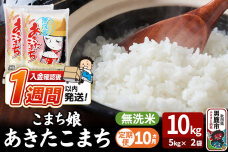 令和8年産新米《定期便10ヶ月》『こまち娘』あきたこまち 無洗米 10kg（5kg×2…|10024