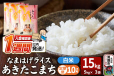令和8年産新米《定期便10ヶ月》『なまはげライス』あきたこまち 白米 15kg（5kg…|11157